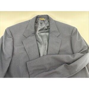 Brooks Brothers Makers Brooksease Navy Houndstooth 2-Button 42R Vintage Blazer